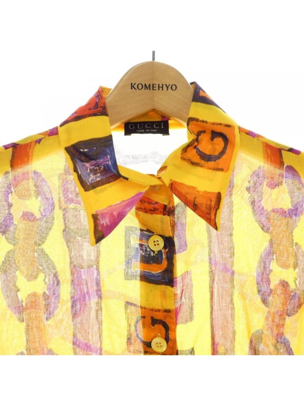 Gucci Vintage Shirt Yellow - Picture 5 of 6